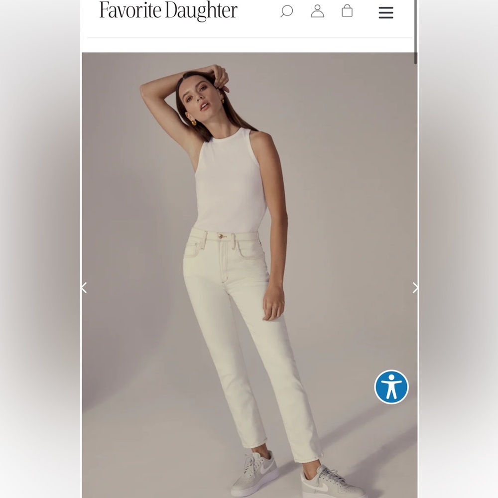 favorite daughter white jeans “the erin”